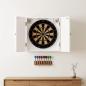 Preview: ARDEBO.de - Dartboard Schrank EDE Hochglanz Wei? 52,5 x 10,5 x 53,5 cm