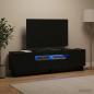 Preview: ARDEBO.de - LED-TV-Schrank EDE 153 x 35 x 43 cm Schwarz Holzwerkstoff