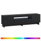 Preview: LED-TV-Schrank EDE 153 x 35 x 43 cm Schwarz Holzwerkstoff
