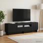 Preview: LED-TV-Schrank EDE 153 x 35 x 43 cm Schwarz Holzwerkstoff