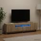 Preview: ARDEBO.de - LED-TV-Schrank EDE 153 x 35 x 43 cm Sonoma-Eiche Holzwerkstoff