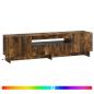 Preview: LED-TV-Schrank EDE 153 x 35 x 43 cm Raucheiche Holzwerkstoff
