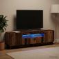 Preview: ARDEBO.de - LED-TV-Schrank EDE 153 x 35 x 43 cm Altholz Holzwerkstoff