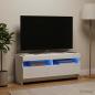 Preview: ARDEBO.de - LED-TV-Schrank EDE 100 x 35 x 43 cm Weiß Holzwerkstoff