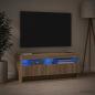 Preview: ARDEBO.de - LED-TV-Schrank EDE 100 x 35 x 43 cm Sonoma-Eiche Holzwerkstoff