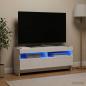 Preview: ARDEBO.de - LED-TV-Schrank EDE 100 x 35 x 43 cm Hochglanz Weiß