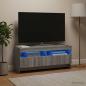 Preview: ARDEBO.de - LED-TV-Schrank EDE 100 x 35 x 43 cm Sonoma-Grau Holzwerkstoff