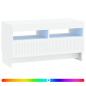 Preview: LED-TV-Schrank ALKMAAR 81 x 35 x 43 cm Weiß Holzwerkstoff