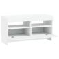 Preview: LED-TV-Schrank ALKMAAR 81 x 35 x 43 cm Weiß Holzwerkstoff