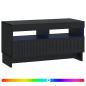 Preview: LED-TV-Schrank ALKMAAR 81 x 35 x 43 cm Schwarz Holzwerkstoff