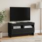 Preview: LED-TV-Schrank ALKMAAR 81 x 35 x 43 cm Schwarz Holzwerkstoff