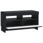 Preview: LED-TV-Schrank ALKMAAR 81 x 35 x 43 cm Schwarz Holzwerkstoff