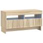 Preview: LED-TV-Schrank ALKMAAR 81 x 35 x 43 cm Sonoma-Eiche