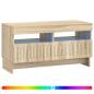 Preview: LED-TV-Schrank ALKMAAR 81 x 35 x 43 cm Sonoma-Eiche