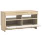 Preview: LED-TV-Schrank ALKMAAR 81 x 35 x 43 cm Sonoma-Eiche