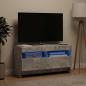 Preview: LED-TV-Schrank ALKMAAR 81 x 35 x 43 cm Betongrau Holzwerkstoff