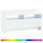 Preview: LED-TV-Schrank ALKMAAR 81 x 35 x 43 cm Hochglanz Weiß