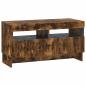 Preview: LED-TV-Schrank ALKMAAR 81 x 35 x 43 cm Raucheiche Holzwerkstoff