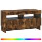 Preview: LED-TV-Schrank ALKMAAR 81 x 35 x 43 cm Raucheiche Holzwerkstoff