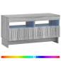 Preview: LED-TV-Schrank ALKMAAR 81 x 35 x 43 cm Sonoma-Grau