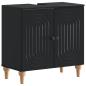 Preview: ARDEBO.de - Waschbeckenschrank ALKMAAR Schwarz 59,5 x 31,5 x 59 cm
