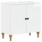 Preview: Waschbeckenschrank ALKMAAR Hochglanz Weiß 59,5 x 31,5 x 59 cm