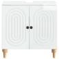 Preview: Waschbeckenschrank ALKMAAR Hochglanz Weiß 59,5 x 31,5 x 59 cm