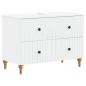 Preview: ARDEBO.de - Waschbeckenschrank ALKMAAR Weiß 82 x 41 x 59 cm Holzwerkstoff