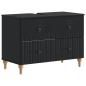 Preview: ARDEBO.de - Waschbeckenschrank ALKMAAR Schwarz 82 x 41 x 59 cm