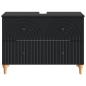 Preview: Waschbeckenschrank ALKMAAR Schwarz 82 x 41 x 59 cm