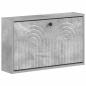 Preview: Wandmontierter Schuhschrank ALKMAAR 71 x 17 x 43 cm Betongrau