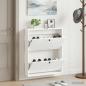 Preview: ARDEBO.de - Wandmontierter Schuhschrank ALKMAAR 71 x 17 x 86 cm Weiß