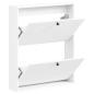 Preview: Wandmontierter Schuhschrank ALKMAAR 71 x 17 x 86 cm Weiß