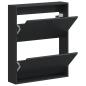 Preview: Wandmontierter Schuhschrank ALKMAAR 71 x 17 x 86 cm Schwarz