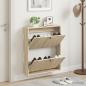 Preview: ARDEBO.de - Wandmontierter Schuhschrank ALKMAAR 71 x 17 x 86 cm