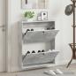 Preview: ARDEBO.de - Wandmontierter Schuhschrank ALKMAAR 71 x 17 x 86 cm Betongrau