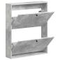 Preview: Wandmontierter Schuhschrank ALKMAAR 71 x 17 x 86 cm Betongrau