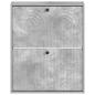 Preview: Wandmontierter Schuhschrank ALKMAAR 71 x 17 x 86 cm Betongrau