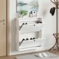 Preview: ARDEBO.de - Wandmontierter Schuhschrank ALKMAAR 71 x 17 x 86 cm