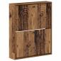 Preview: Wandmontierter Schuhschrank ALKMAAR 71 x 17 x 86 cm Altholz