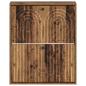 Preview: Wandmontierter Schuhschrank ALKMAAR 71 x 17 x 86 cm Altholz