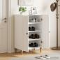 Preview: ARDEBO.de - Schuhschrank ALKMAAR 59,5 x 39,5 x 90 cm Holzwerkstoff Weiß