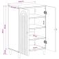Preview: Schuhschrank ALKMAAR 59,5 x 39,5 x 90 cm Holzwerkstoff Altholz