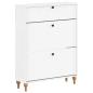 Preview: Schuhschrank ALKMAAR 78 x 24 x 103 cm Holzwerkstoff Weiß