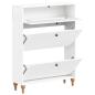 Preview: Schuhschrank ALKMAAR 78 x 24 x 103 cm Holzwerkstoff Weiß