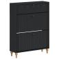Preview: Schuhschrank ALKMAAR 78 x 24 x 103 cm Holzwerkstoff Schwarz