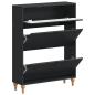 Preview: Schuhschrank ALKMAAR 78 x 24 x 103 cm Holzwerkstoff Schwarz