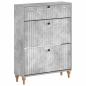 Preview: Schuhschrank ALKMAAR 78 x 24 x 103 cm Holzwerkstoff Betongrau