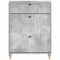 Preview: Schuhschrank ALKMAAR 78 x 24 x 103 cm Holzwerkstoff Betongrau