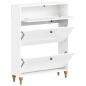 Preview: Schuhschrank ALKMAAR 78 x 24 x 103 cm Holzwerkstoff